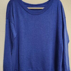 Eileen Fisher | Women's Cobalt Blue 100% Merino Wool Sweater Large